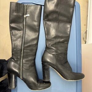 Michael Kors Black Leather Heeled Boots